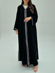 C 1943 Black Embroidered Abaya