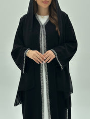 C 1943 Black Embroidered Abaya