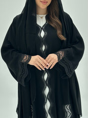 C 1946 Black Lace Abaya