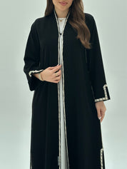 C 1947 Black Embroidered Abaya