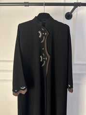 C 1962 Black Beaded Embroidered Abaya