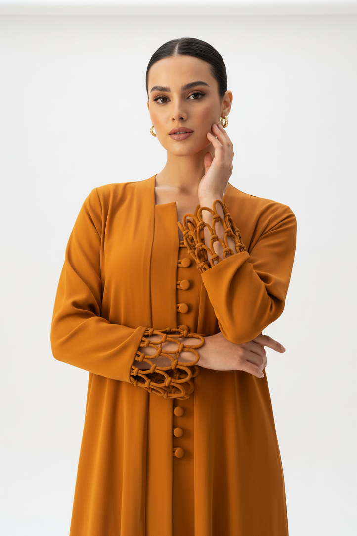 C 1964 Pumpkin Orange Abaya