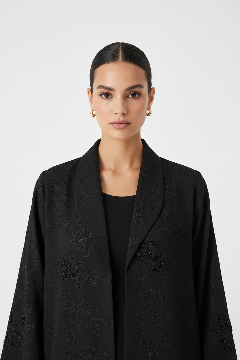 C 1967 Black Beaded Abaya