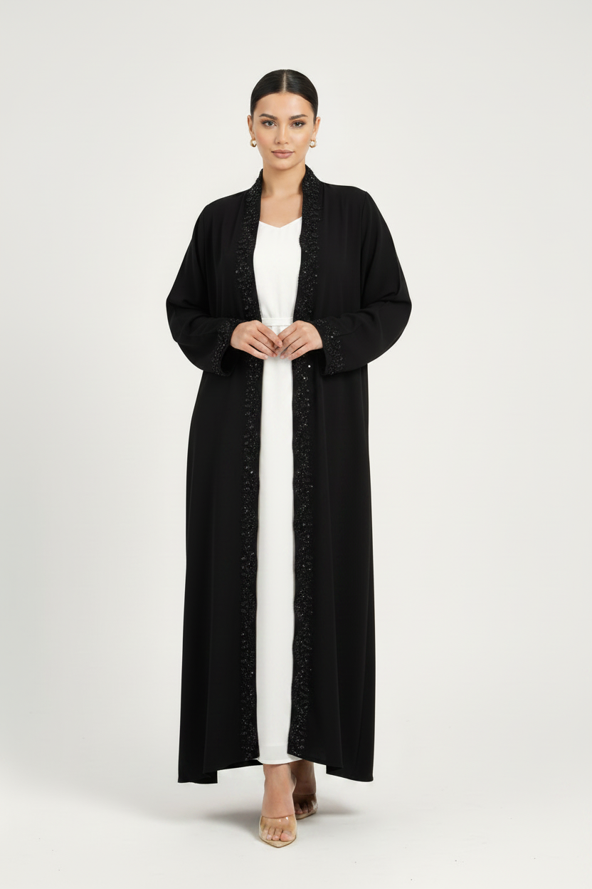 C 1973-02 Black Beaded Abaya