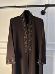 C 1973-03 Brown Beaded Abaya