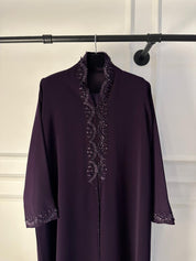 C 1973 Dark Purple Beaded Abaya
