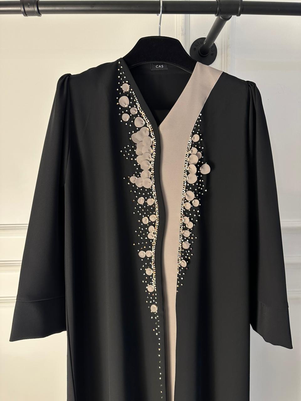 C 1975 Black Beaded Abaya