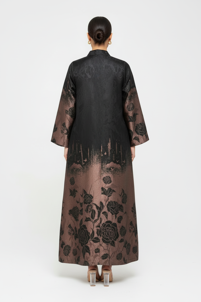 C 1977-01 Sepia Floral Abaya