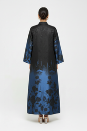 C 1977-02 Cobalt Blue Floral Abaya