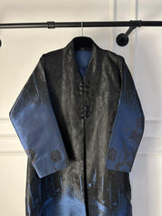 C 1977-02 Cobalt Blue Floral Abaya