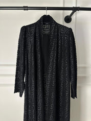 C 1980 Black Dantel Abaya