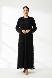 C 1982 Black Dantel Abaya
