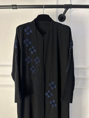 C 1984 Black Floral Beaded Abaya