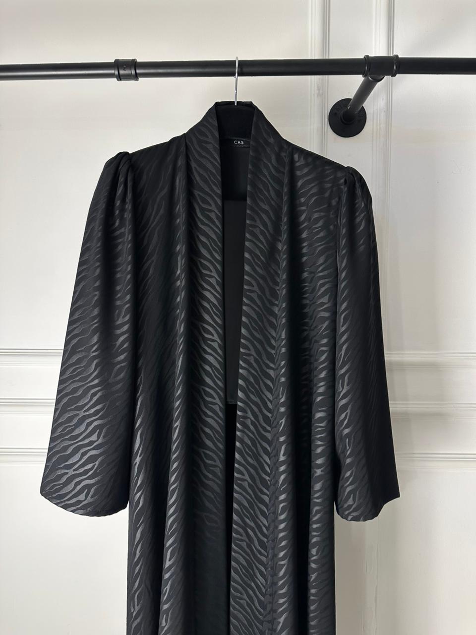 C 1985 Black Printed Abaya