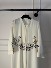 C 1989 White Beaded Abaya