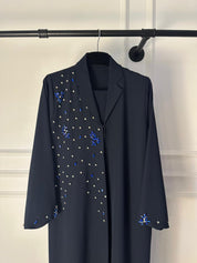 C 1991 Navy Blue Beaded Abaya