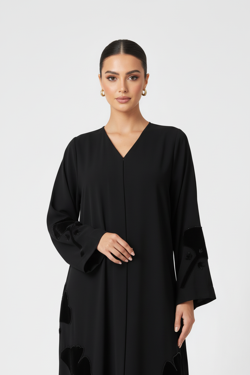 C 2001 Black Beaded Abaya