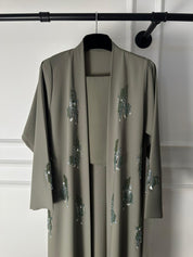C 2018 Jade Green Beaded Abaya