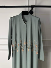 C 2022 Sage Green Beaded Abaya