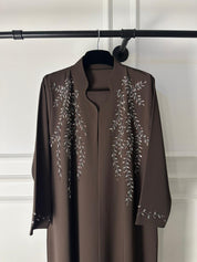 C 2023 Brown Beaded Abaya