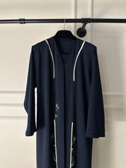 C 2025 Dark Blue Beaded Abaya