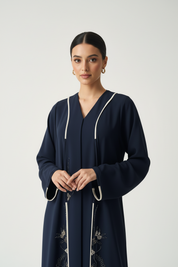C 2025 Dark Blue Beaded Abaya
