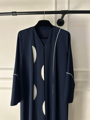 C 2026 Navy White Abaya