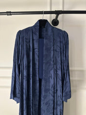 C 2028-01 premium blue floral abaya