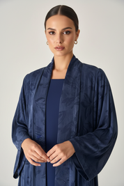 C 2028-01 premium blue floral abaya