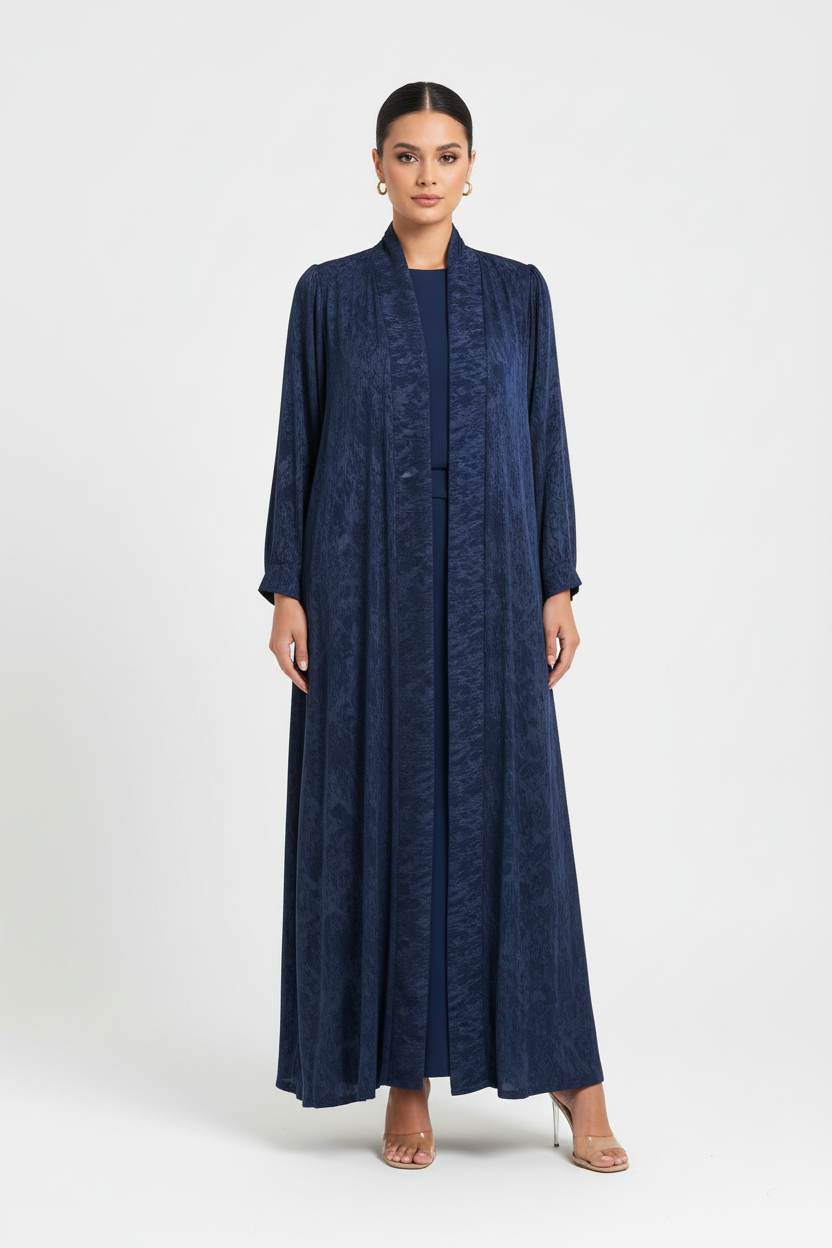 C 2029-01  premium blue printed abaya
