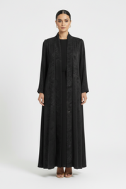 C 2029-02 premium black printed abaya