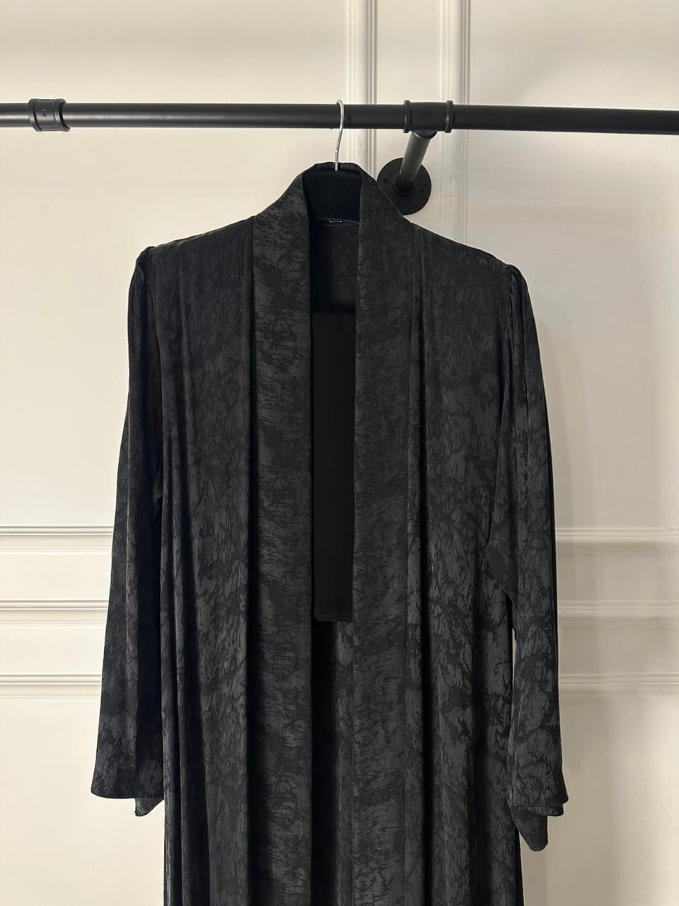 C 2029-02 premium black printed abaya