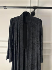 C 2030-02 Premium Black Floral Abaya
