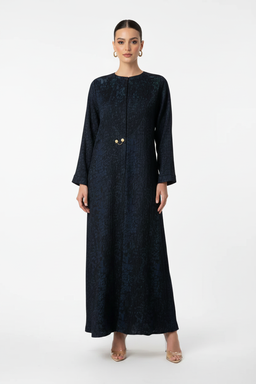 C 2034-03 Navy Blue Abaya