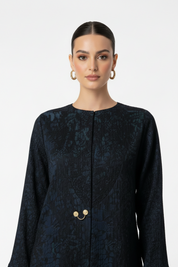 C 2034-03 Navy Blue Abaya