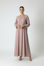 C 2035 Dusty Rose Abaya