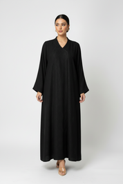 C 2038 Black Beaded Abaya
