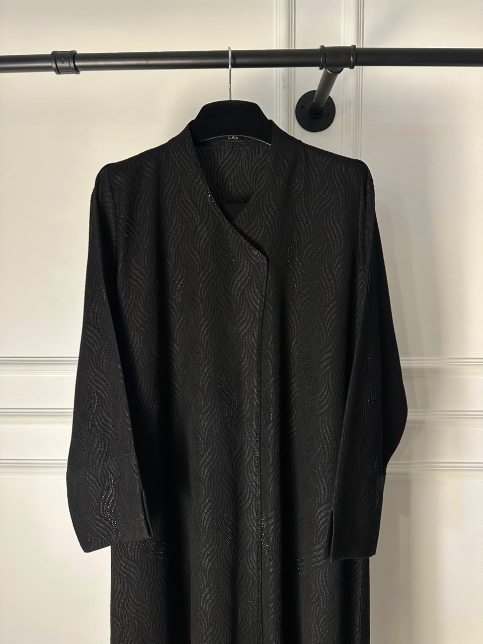 C 2038 Black Beaded Abaya