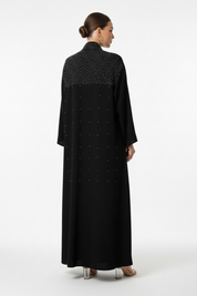 C 2041 Black Crystal Abaya