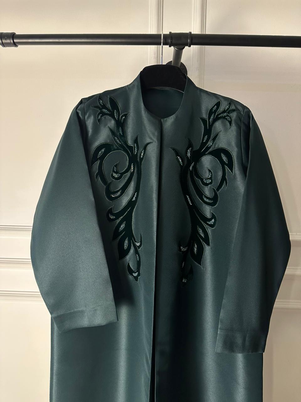 C 2045 Dark Green Abaya