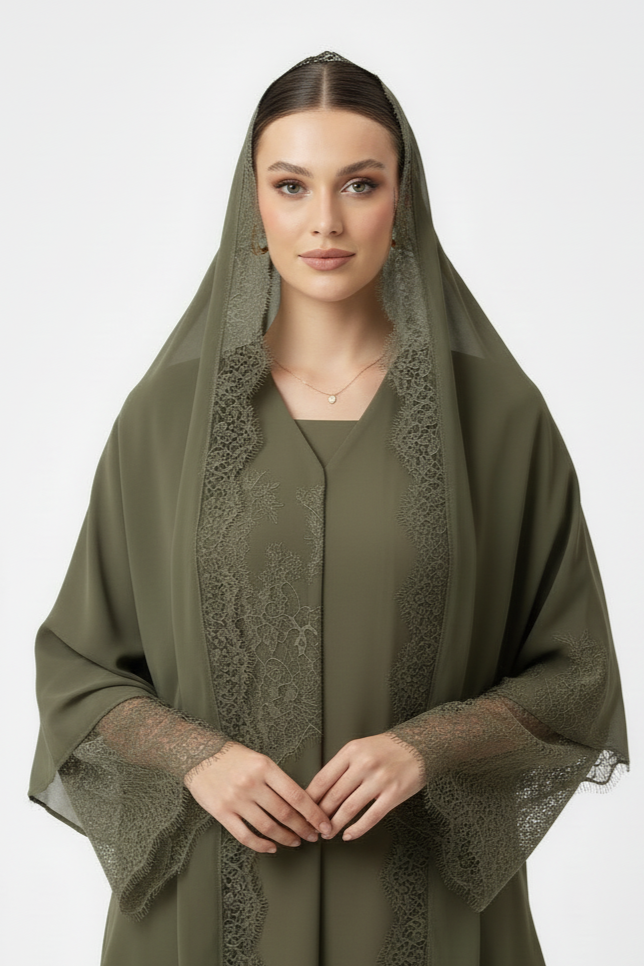 C 2047 Olive Dantel Abaya
