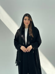 C 2048 Black Beaded Abaya