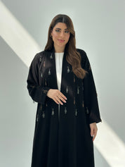 C 2048 Black Beaded Abaya