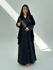 C 2050 Black Beaded Abaya