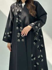 C 2052 Black Beaded Abaya