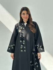 C 2052 Black Beaded Abaya