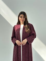 C 2053 Burgundy Abaya