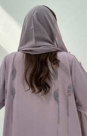 C 2054 Lavender Beaded Abaya