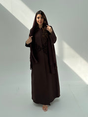 C 2057 Coffee Brown Abaya