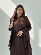 C 2057 Coffee Brown Abaya